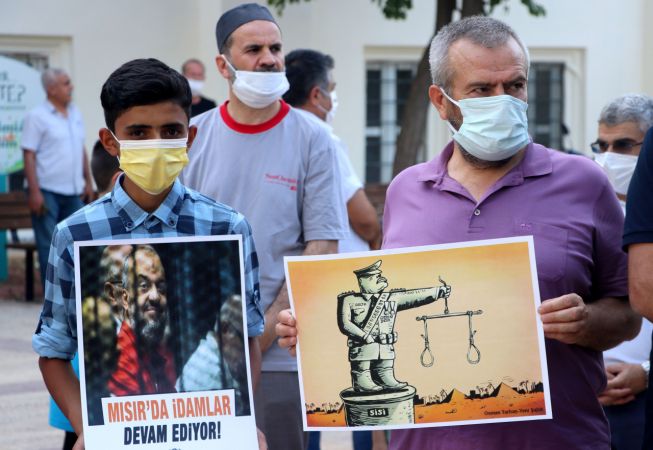 Mısır'daki idam kararları Gaziantep'te protesto edildi 1