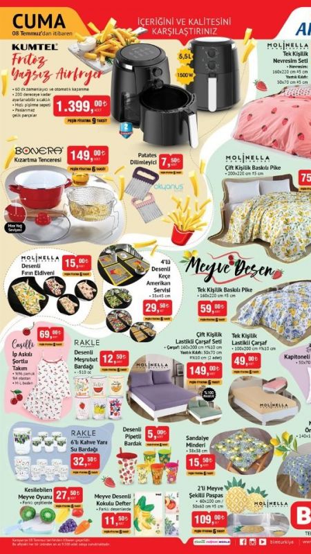 8 Temmuz Cuma BİM Aktüel Ürün Kataloğu! Yatak Örtüleri, Teknolojik Ürünler, Mutfak Gereçleri Dip Fiyatları Gördü! 2