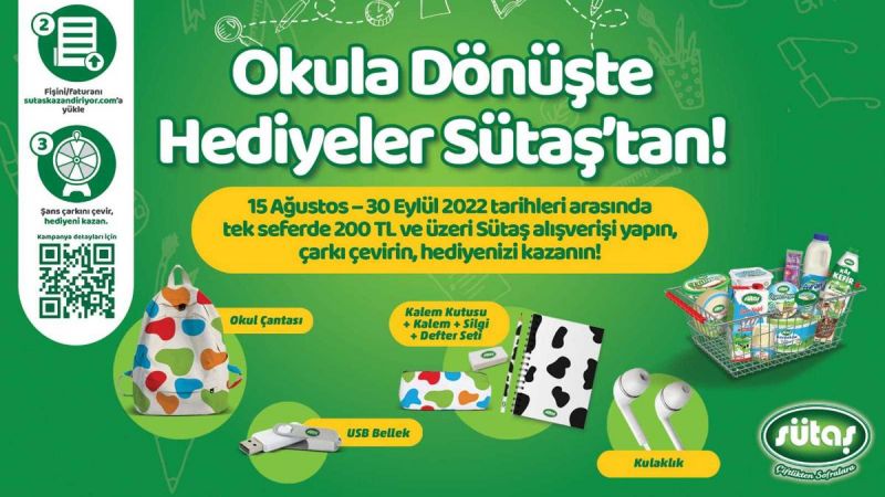 30 Ağustos 2022 Gaziantep Oli Market'ten Kaçırılmayacak Okula Dönüş Kampanyası: Sütaş Ürünlerinden Alışveriş Yapanlara, Onlarca Hediye Verilecek! 2