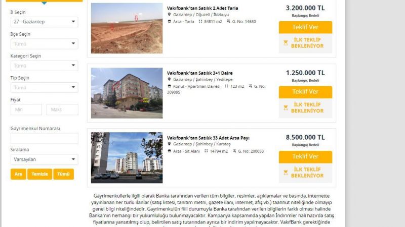 Vakıfbank’ın Gaziantep’teki Satışa Çıkarılan Gayrimenkulleri, Tam Bir Fırsat Alanı! Tek Fiyata İki Adet Tapu Satın Alınabilecek… 3