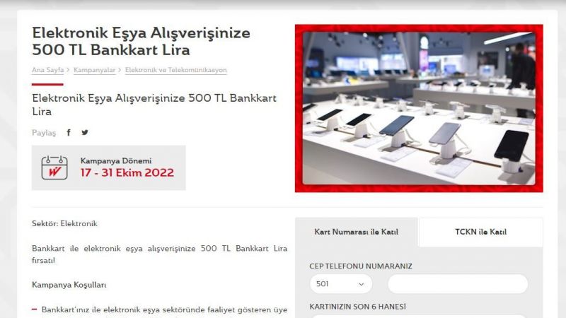 Ziraat Bankası, Elektronik Sektöründen Yapılacak Alışverişlere 500 TL Hediye Edeceğini Duyurdu! Kampanyanın En Çok Kazandıranı Yüzünü Gösterdi! Son Gün 31 Ekim! 3