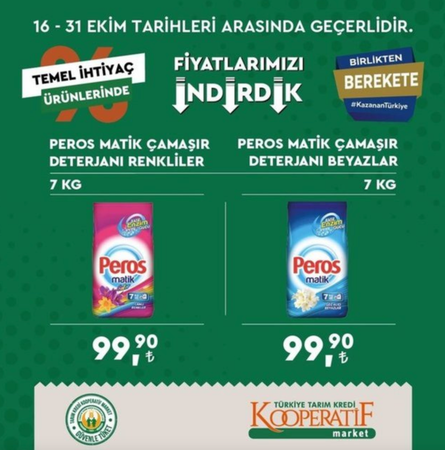 Gaziantep Tarım Kredi Marketlerine Koşacak!Tarım Kredi Market 25-31 EKİM GÜNCEL KATALOG!  Pilavlık Bulgur 14.20 TL'den, Kangal sucuk 27.90 TL'den başlayan fiyatlarla... Gıda ve temizlik ürünlerinde dev indirim! 11