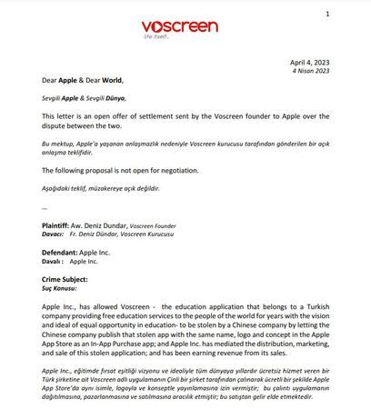 Destek Olanlara 1000 Dolar Verecek! Türk Yazılım Firması VoScreen, Apple’dan Tazminat İstiyor! 2