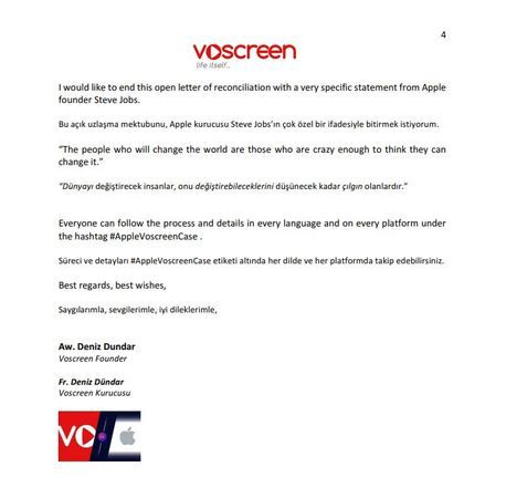 Destek Olanlara 1000 Dolar Verecek! Türk Yazılım Firması VoScreen, Apple’dan Tazminat İstiyor! 3