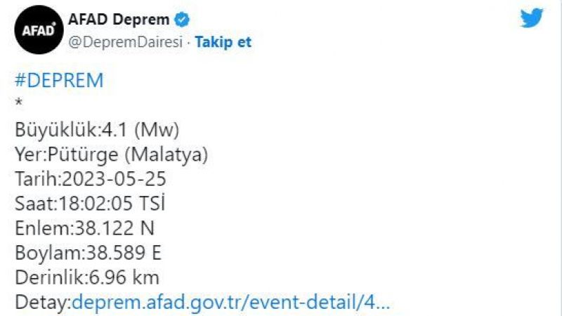 AFAD açıkladı! Malatya'da korkutan deprem... 2