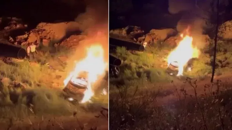 Gaziantep’te gece saatlerinde korkunç bir kaza yaşandı! 1 kişi, alev topuna dönen araçta hayatını kaybetti! 4