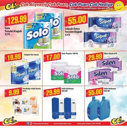 Gaziantep Oli Center Kurban Bayramı indirimleri: Şampuan 35 TL, 4 kg bulaşık deterjanı 65 TL, 8 kg çamaşır deterjanı 135 TL! 3