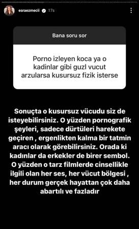 +18 filmler izleyen eşini, Esra Ezmeci'ye şikayet etti: “Ya o kadınlara benzer vücutlar isterse?” Ünlü psikoloğun “Siz de isteyebilirsiniz çıkışı” dikkat çekti! 2