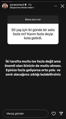 Karısı iki güne bir cinsel ilişkiyi fazla buldu, sınırı hemen çizdi: Esra Ezmeci’nin takipçisini itirafı ağızları açık bıraktı! 2