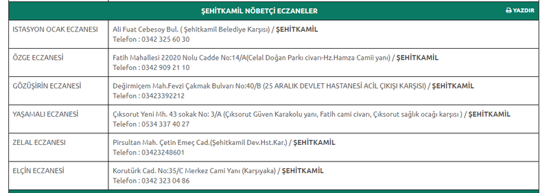 13 Eylül 2023 Çarşamba Gaziantep nöbetçi eczaneleri: Gaziantep Eczacı Odası belirledi, hemen ardından duruldu! Acil durumlar için önemli! 3