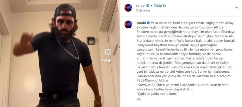 Survivor ateşi tek sözle adayı kasıp kavurdu! Survivor ALL Star’da Turabi Çamkıran rüzgarı esecek! “Hollywood hayatımı bırakıp açlığa geliyorum hazırlanın!” 2