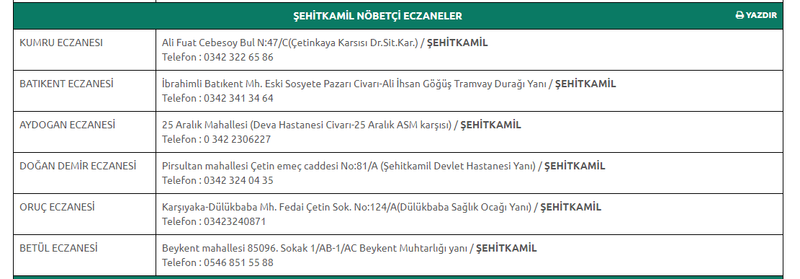 18 Eylül 2023 Pazartesi Gaziantep nöbetçi eczaneleri: Liste bugün geldi! Gaziantep Eczacı Odası ilçe ilçe açıkladı! 3