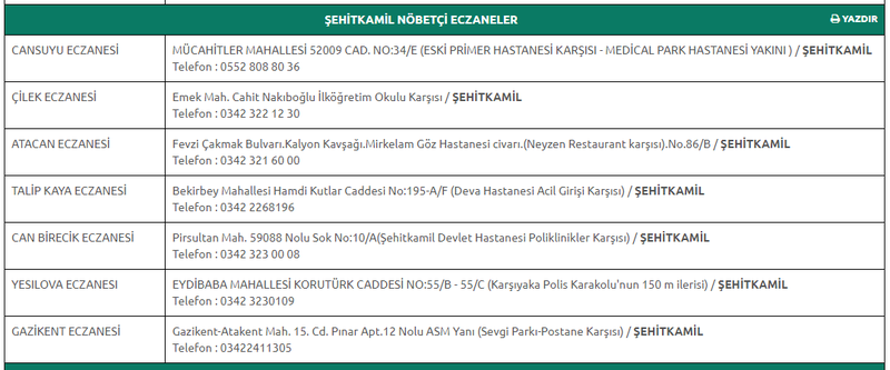 26 Eylül 2023 Salı Gaziantep nöbetçi eczaneleri: Bugün oluşabilecek acil durumlar için önemli! Gaziantep Eczacı Odası duyurdu! 3