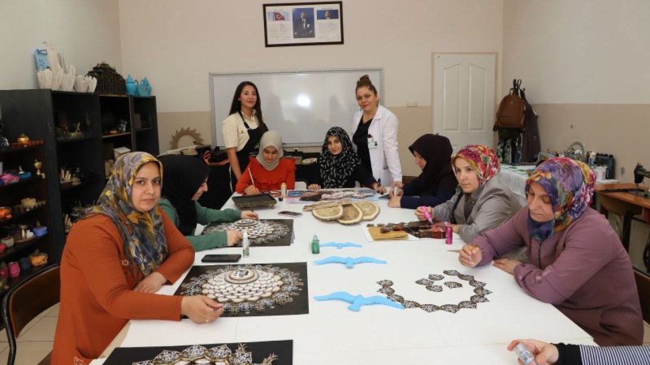 Şehitkamilli kadınlardan el sanatları kursuna yoğun ilgi