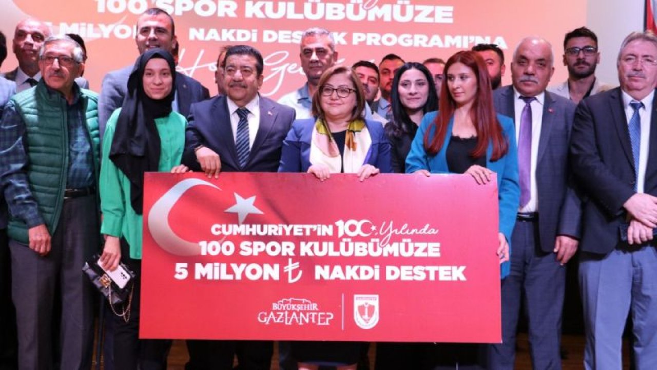 Gaziantep Büyükşehir Belediyesi'nden amatör spor kulüplerine 5 milyon lira destek