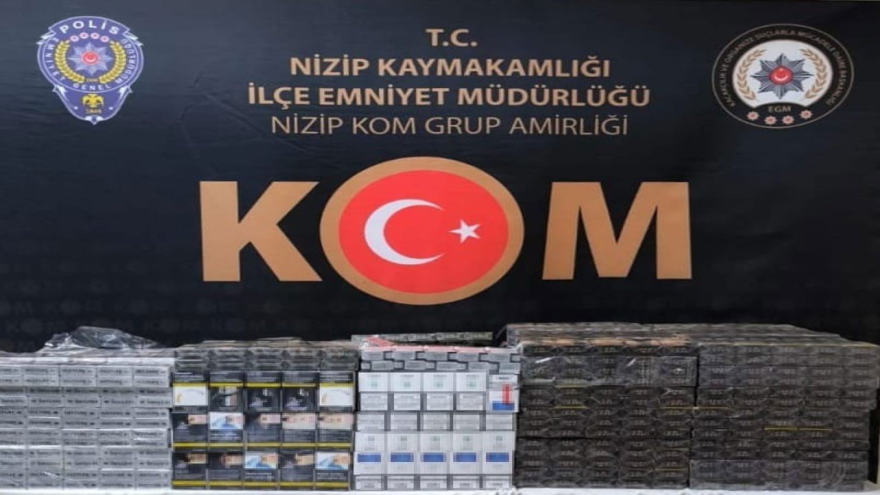 Gaziantep'te motosiklet sepetinde çok sayıda kaçak sigara ele geçirildi