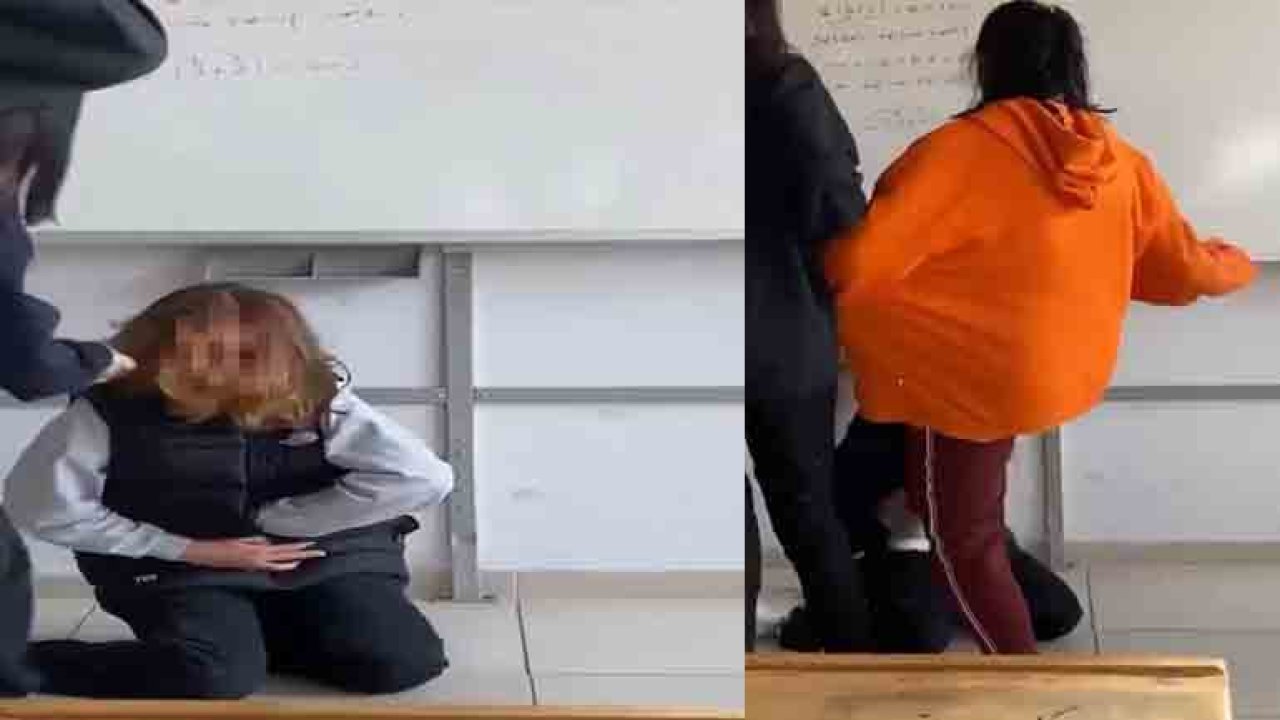 Sınıfta şiddet: Bir kız öğrenci, sınıfta arkadaşı tarafından darp edildi
