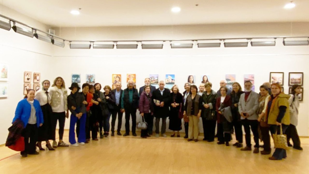 Cumhuriyetin 100. Yılın 3. Gaziantep karması resim sergisi, SANKO Sanat Galerisi'nde açıldı