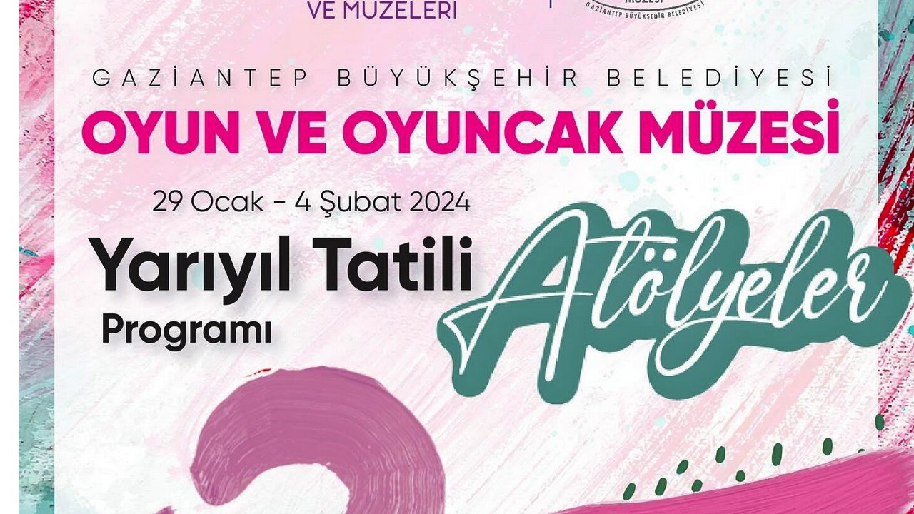 Gaziantep Büyükşehir Belediyesi, Yarıyıl Atölyeleri ile Tatil Keyfini Katlıyor...