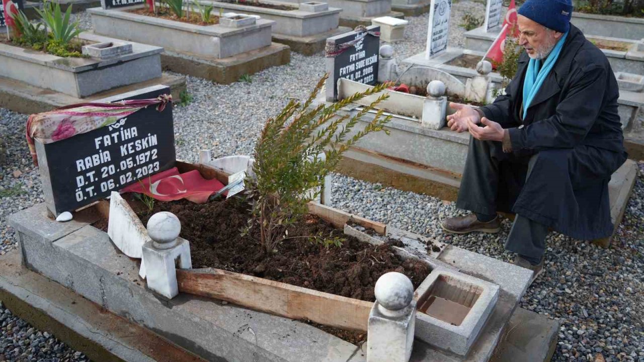 Gaziantep'te depremde eşi ve kızını, 10 ay sonra da engelli oğlunu kaybetti, 6 Şubat sabahına mezarlıkta girdi