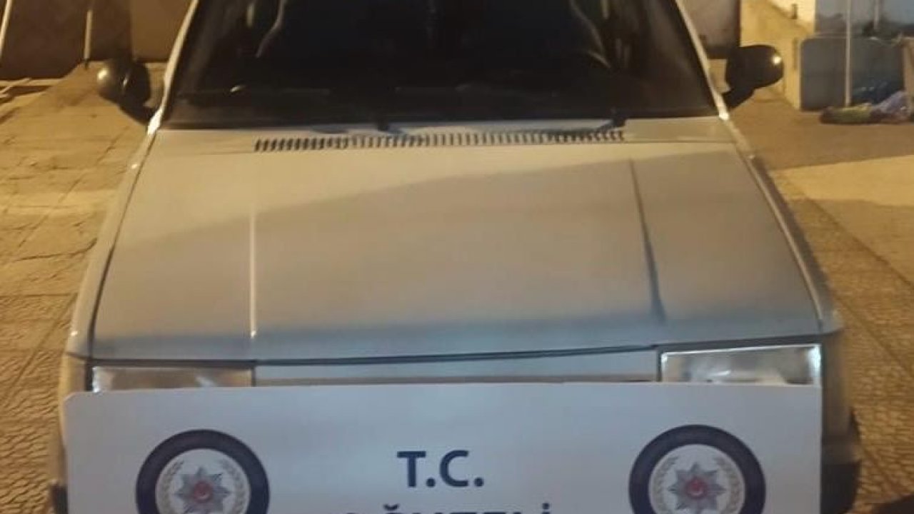 Gaziantep'te şüphe üzerine durdurulan araç çalıntı çıktı