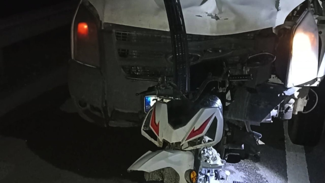 Gaziantep'te Feci Kaza! Gaziantep’te kamyonetle çarpışan motosikletin sürücüsü öldü