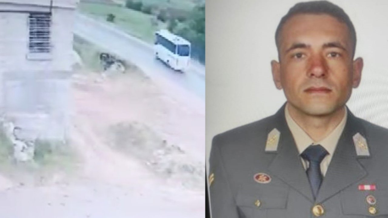 Gaziantep’te Astsubay Bestami Saydan'ın Hayatını Kaybettiği midibüs kazası kamerada