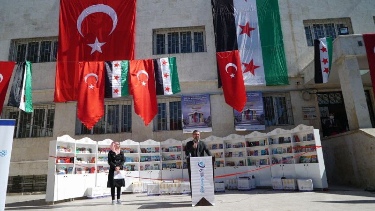 Fırat Kalkanı ve Zeytin Dalı bölgelerindeki okullara Türkiye'den kütüphane desteği
