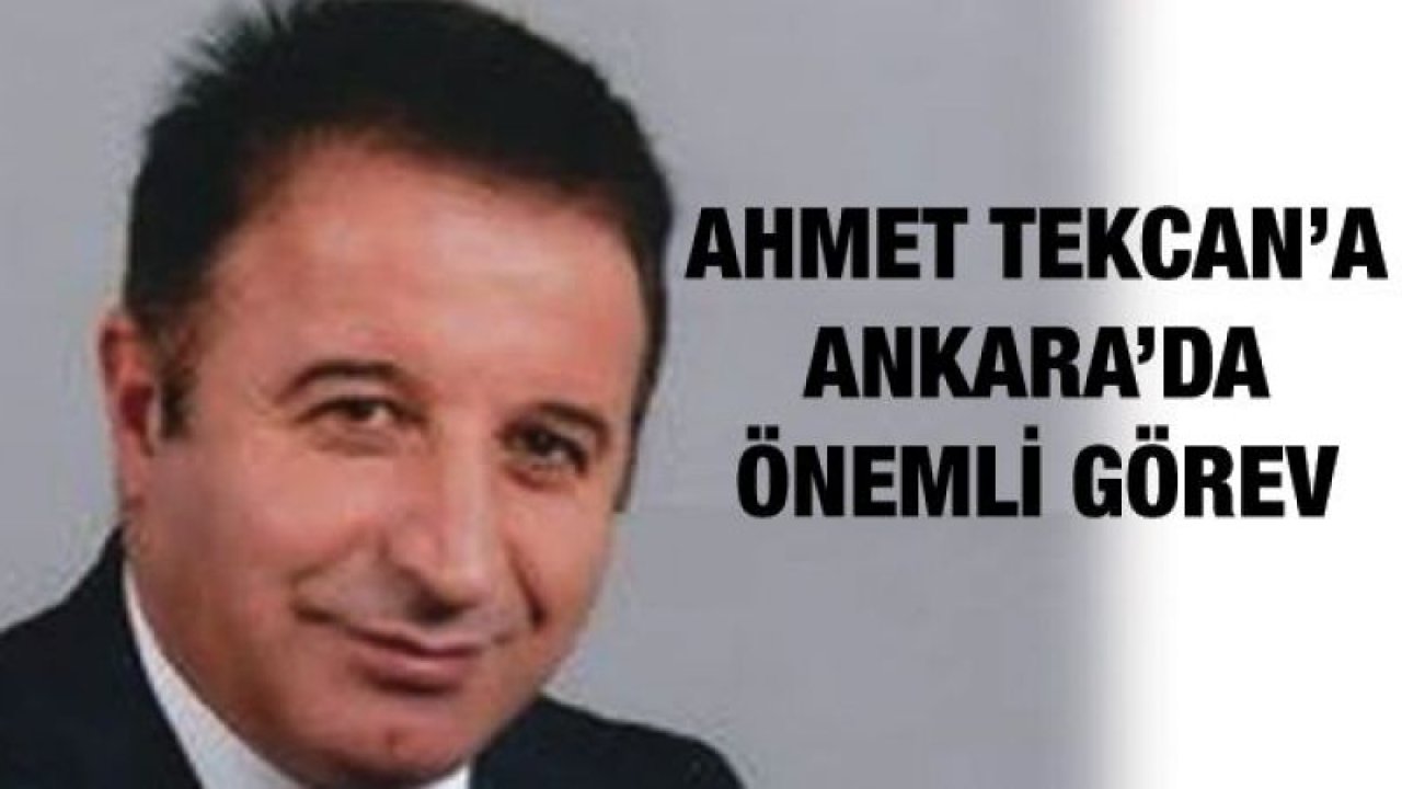 Ahmet Tekcan’a Ankara’da önemli görev