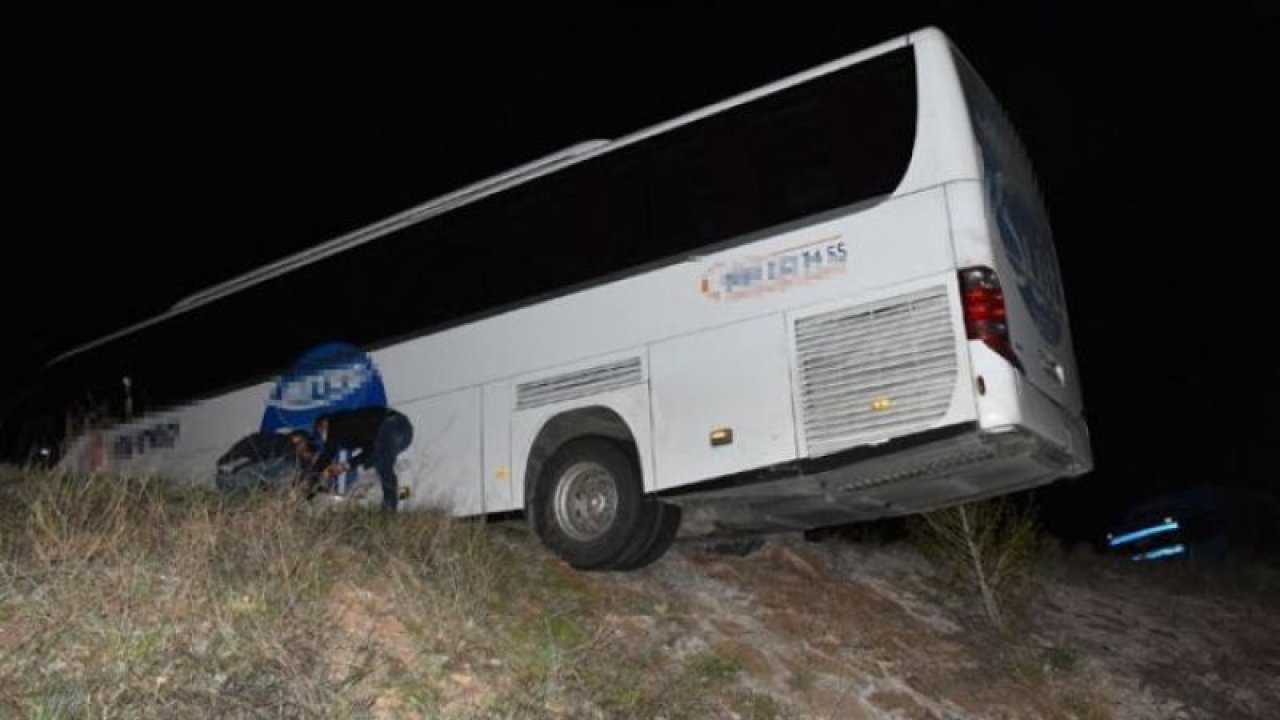 Son Dakika...Faciadan Kıl Payı Kurtuldular...Gaziantep'ten Trabzon'a Giden Yolcu Otobüsü Şarompelde Asılı Kaldı