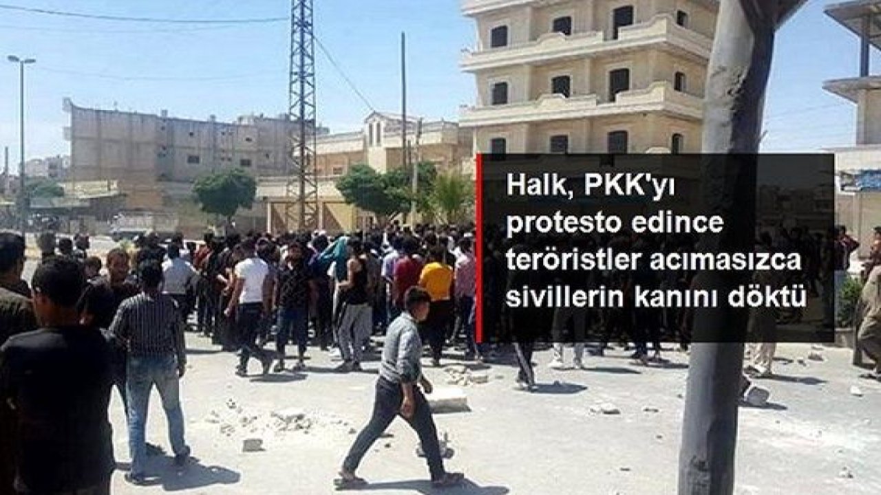 Son Dakika...Münbiç’te halktan PKK/YPG karşıtı karşı protesto: 2 ölü