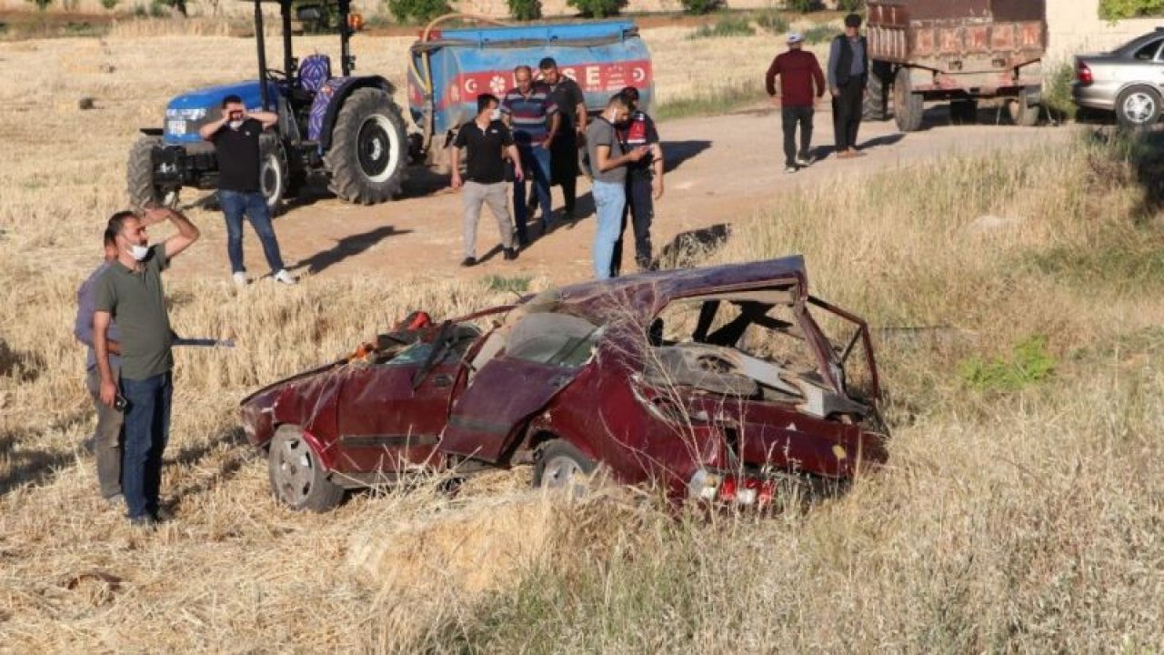Son Dakika...Video Haber...Gaziantep'te düğün dönüşü kaza...Şarampole yuvarlanan otomobil hurdaya döndü: 6 yaralı