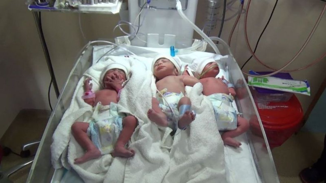 Gaziantep’te üçüz bebek sevinci