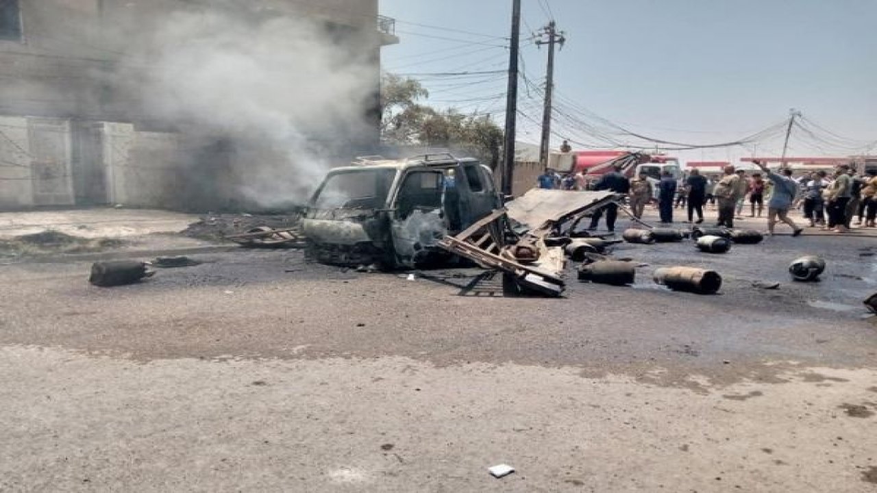 Irak’ta tüp taşıyan araçta patlama