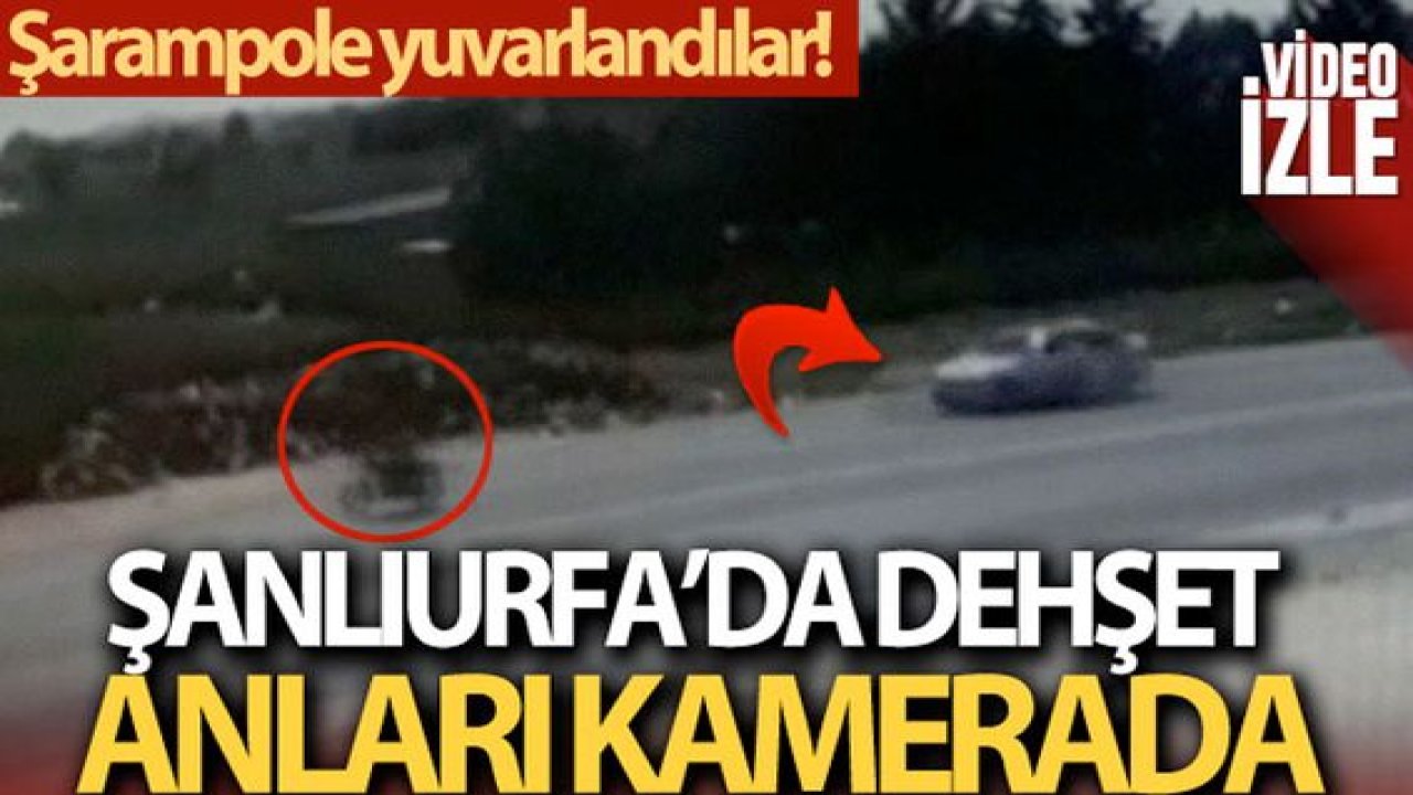 Son Dakika: Video Haber...Gaziantep'in Komşu İlinde Korkunç Kaza.Araç Şaranpole yuvarlandı