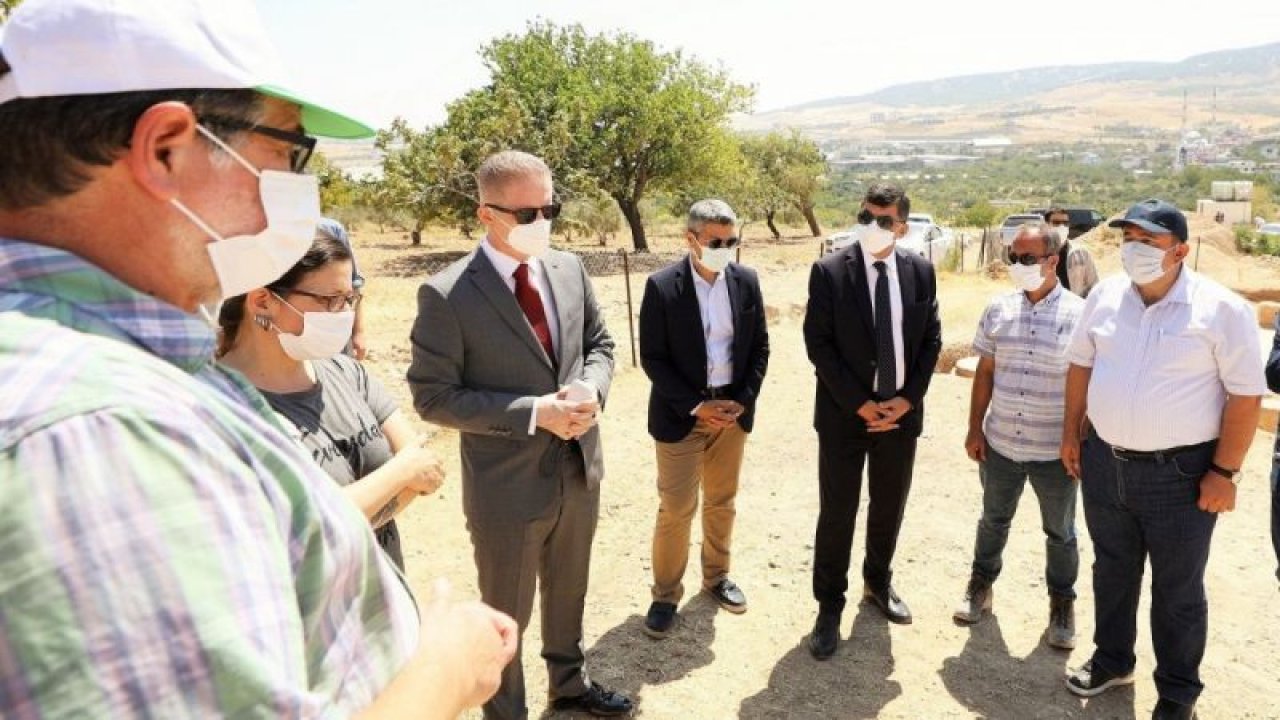 Vali Gül ile Başkan Fadıloğlu, Dülük Antik Kenti Keber Tepesi’nde incelemede bulundu