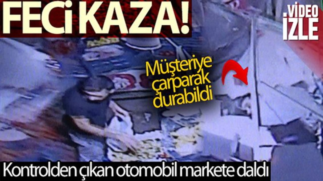 Son Dakika:Video Haber…Gaziantep'te kontrolden çıkan otomobil markete daldı: 1 yaralı