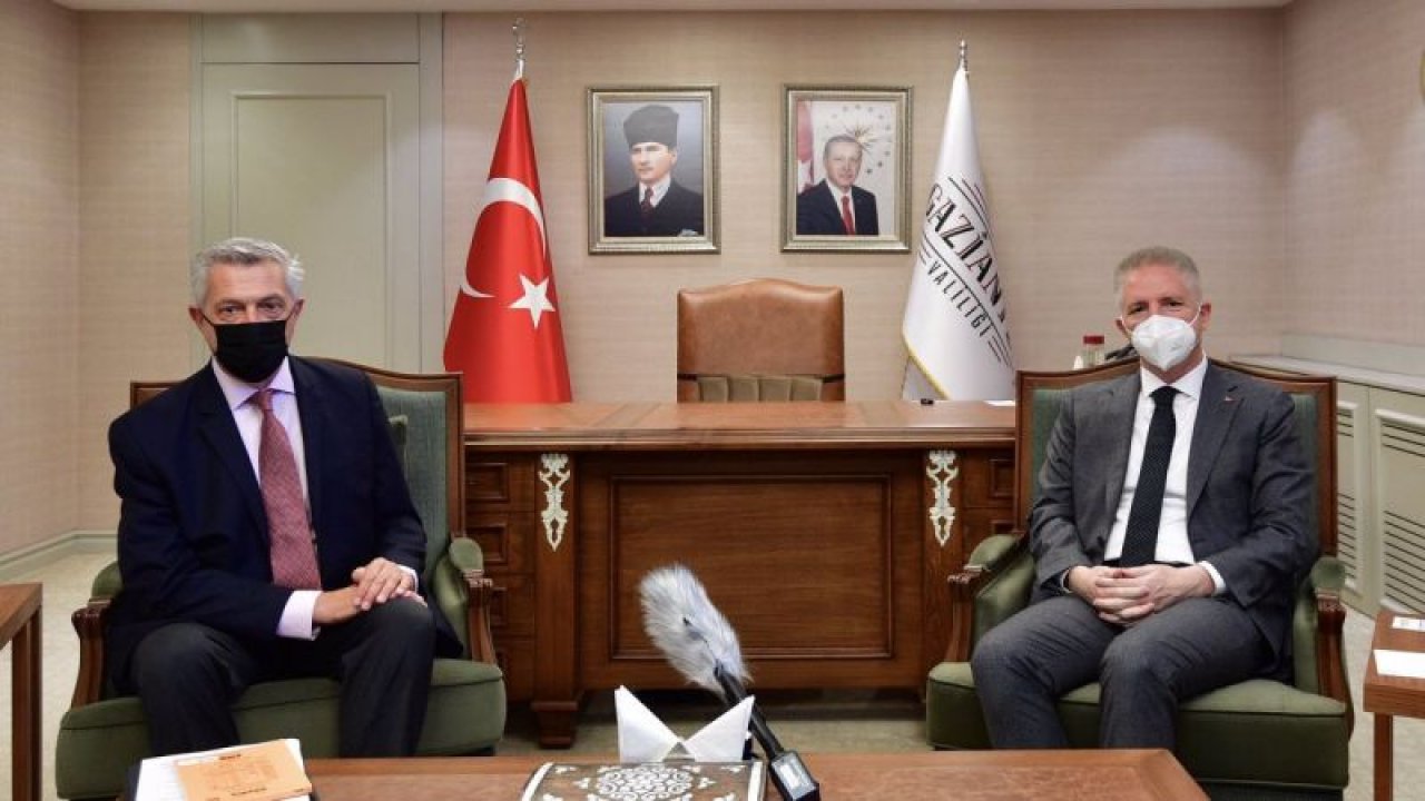BM Mülteciler Yüksek Komiseri Grandi, Gaziantep Valisi Gül'ü ziyaret etti