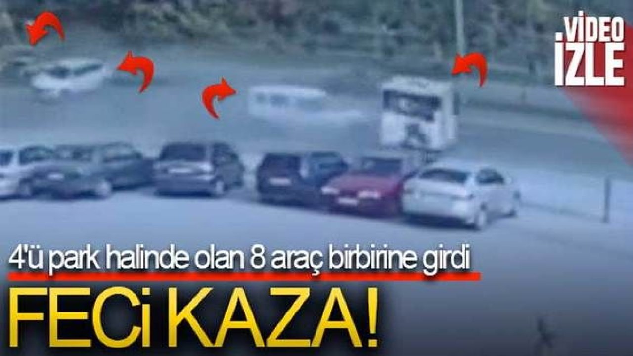 Son Dakika:Video Haber…Feci Kaza...8 aracın karıştığı zincirleme kaza kamerada