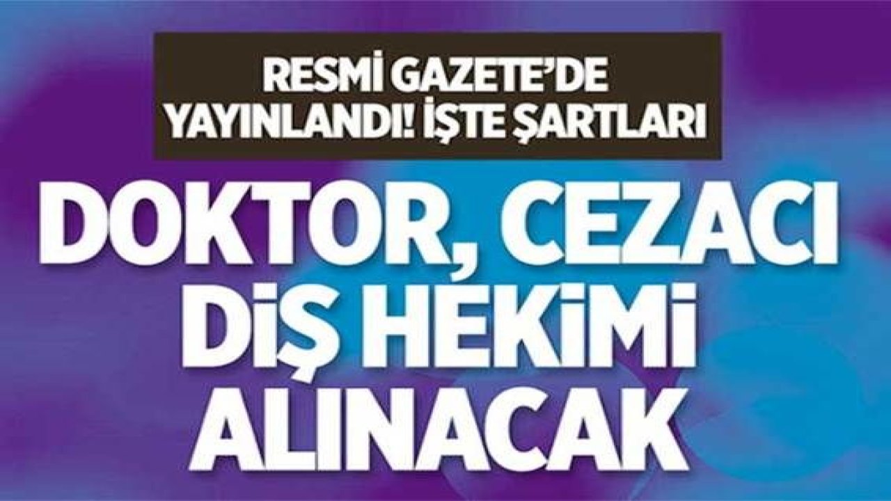 Sağlık Bakanlığı, doktor, diş hekimi ve eczacı alacak! İşte başvuru ve atama takvimi