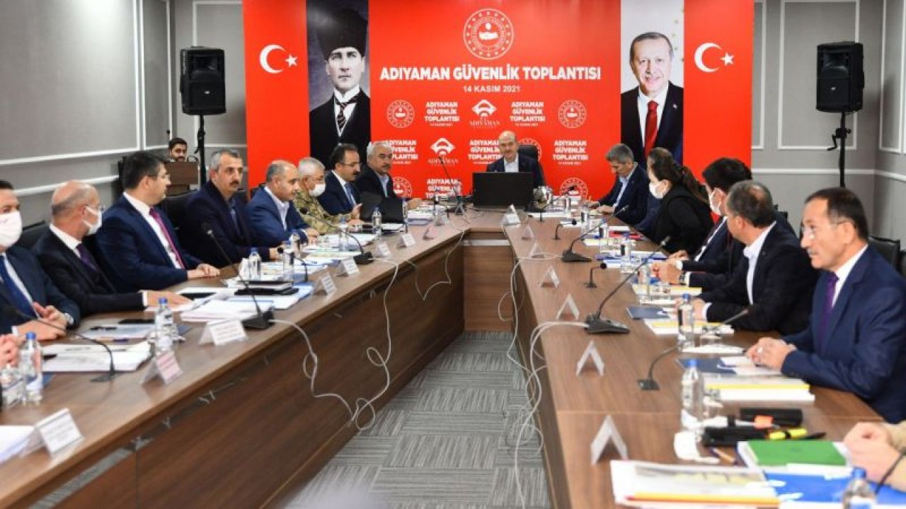 İçişleri Bakanı Soylu, Adıyaman'da İl Güvenlik Toplantısı'na katıldı