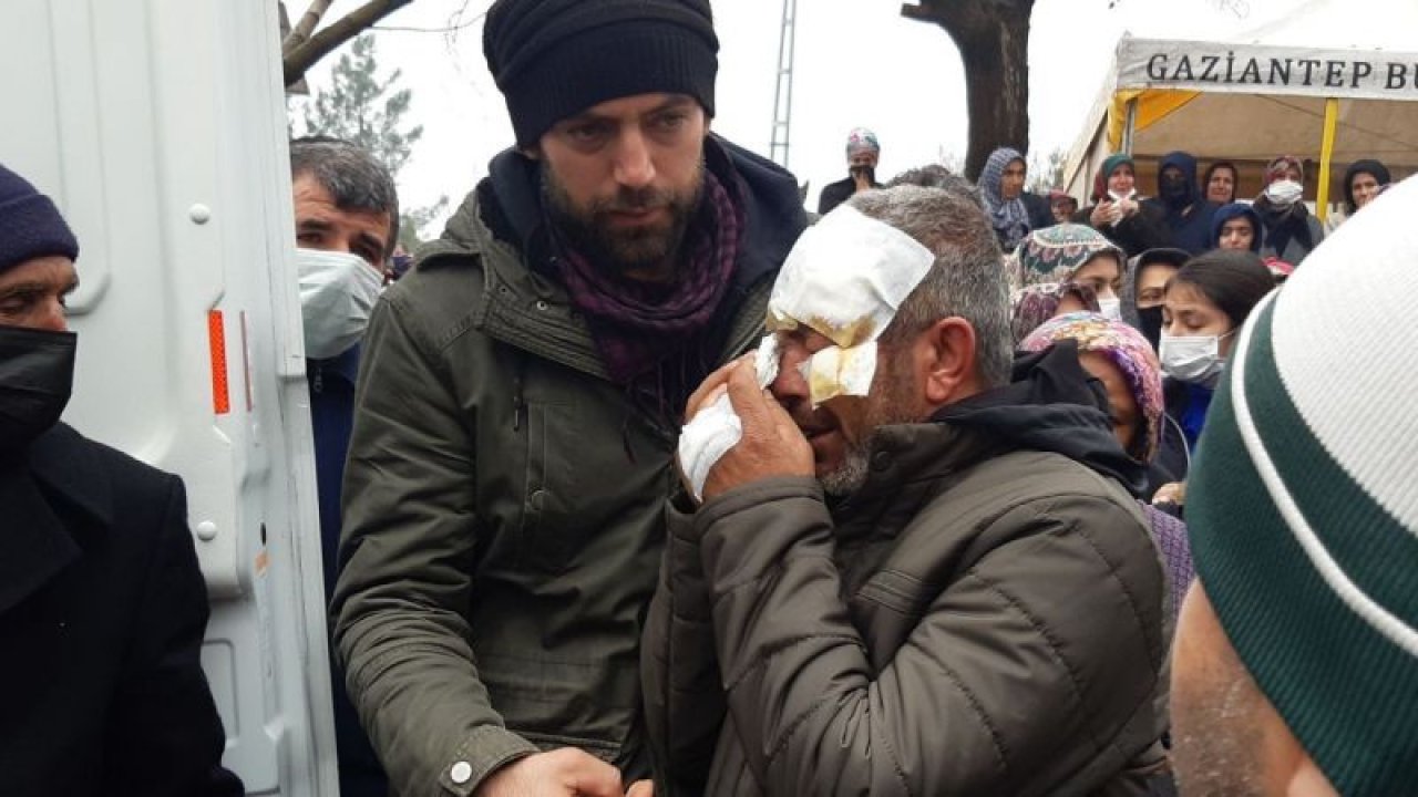 Son Dakika....Gaziantep'te yüzü gözü sargılar içerisinde, kazada ölen karısı için gözyaşı döktü