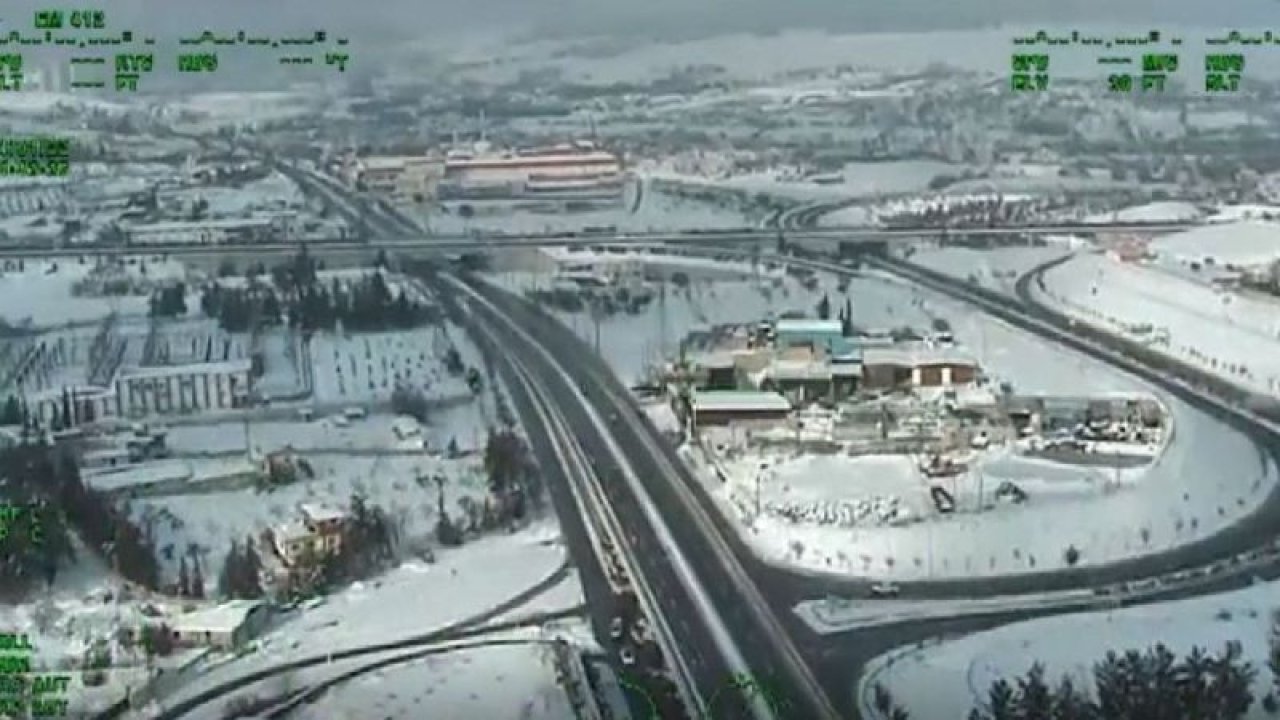 Son Dakika: Video Haber...Gaziantep'te Kar Yağışının Etkileri Havadan Görüntülendi! Gaziantep Valiliği'nden Yollar İçin Açıklama Yapıldı