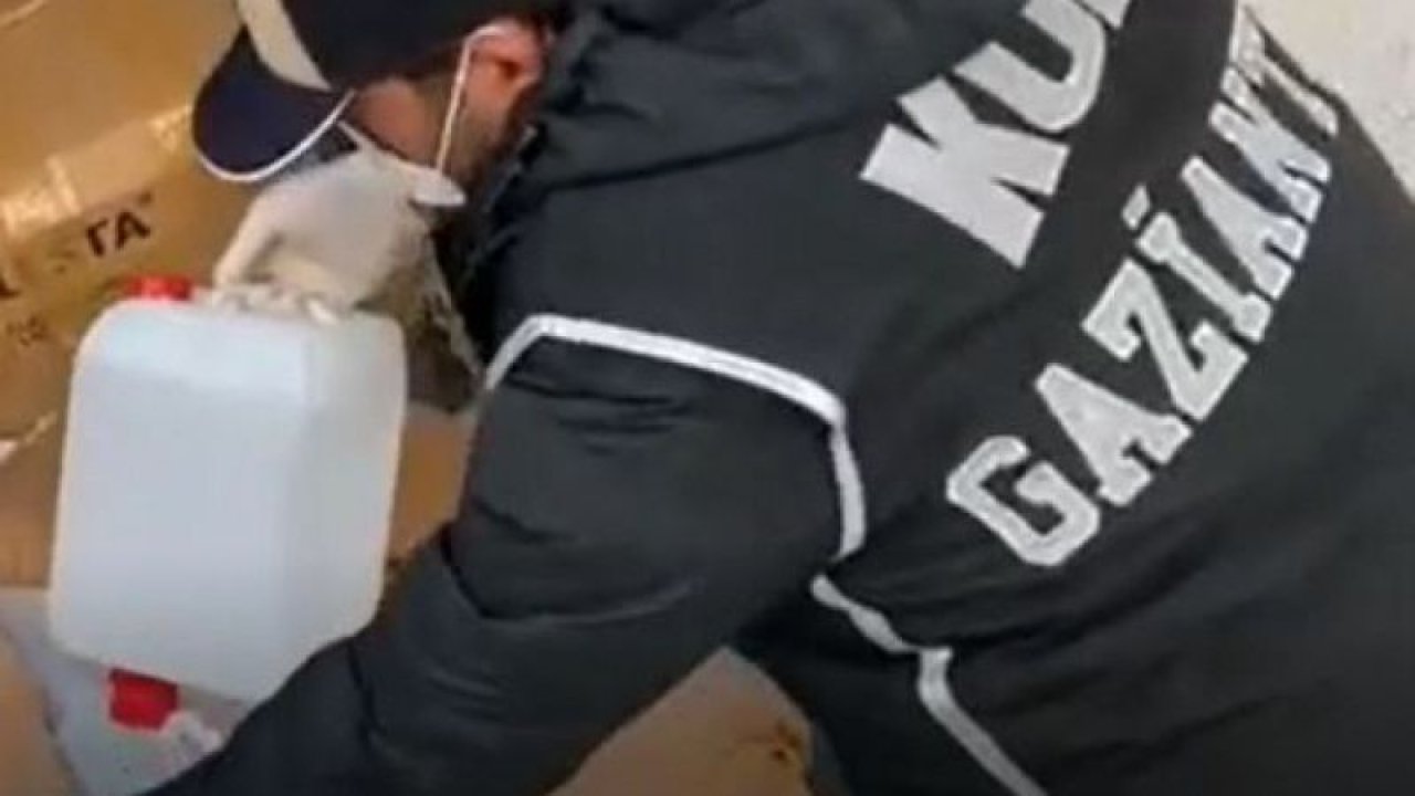 Video Haber: Gaziantep’te 180 litre etil alkol ele geçirildi