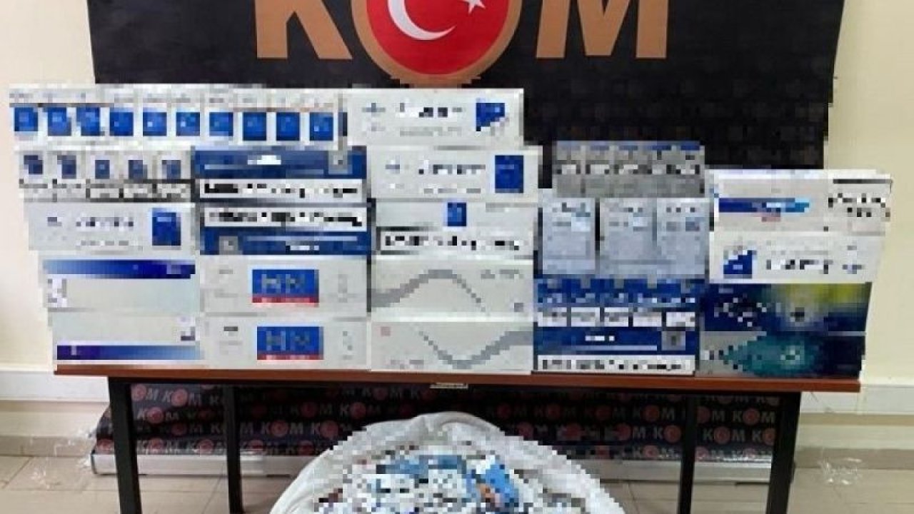 Gaziantep’te kaçak bin 819 paket sigara ile 22 bin adet makaron ele geçirildi! Video Haber...