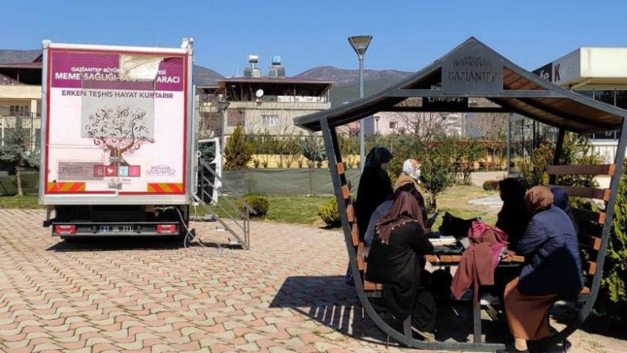 Nurdağı'nda mobil araçla ücretsiz kanser taraması yapılıyor