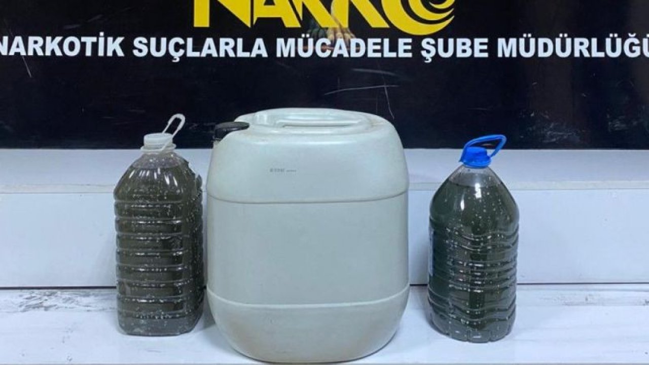Gaziantep'te 22 kilo 900 gram sıvı metafetamin ele geçirildi