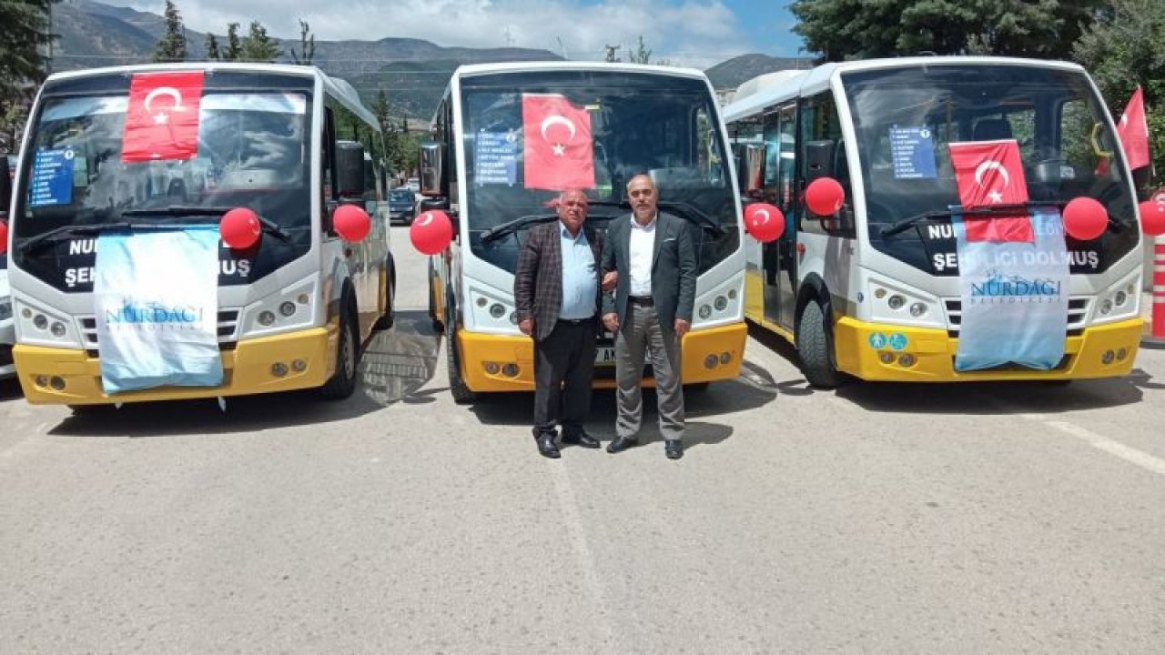 Gaziantep'in Nurdağı ilçesinde şehir içi dolmuş hattı hizmete başladı