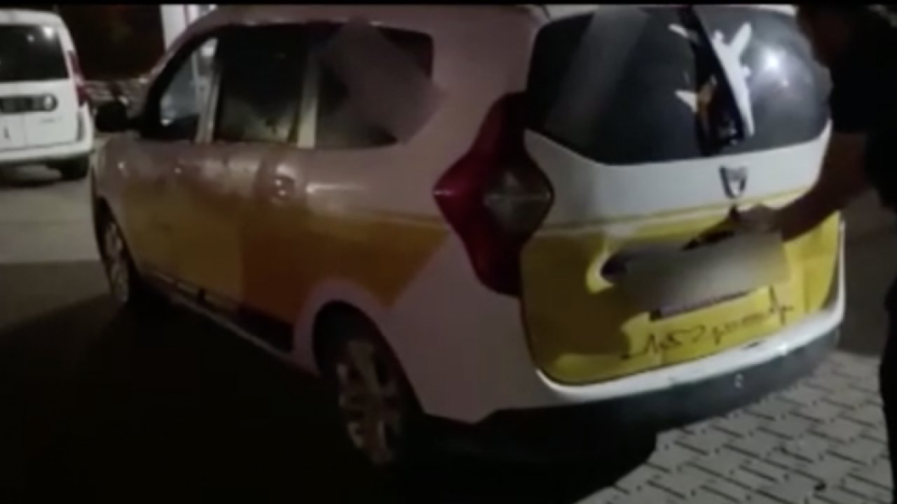 Gaziantep otoyolunda taksicinin aracından 15 kilo esrar çıktı! Taksici “haberim yok” dedi