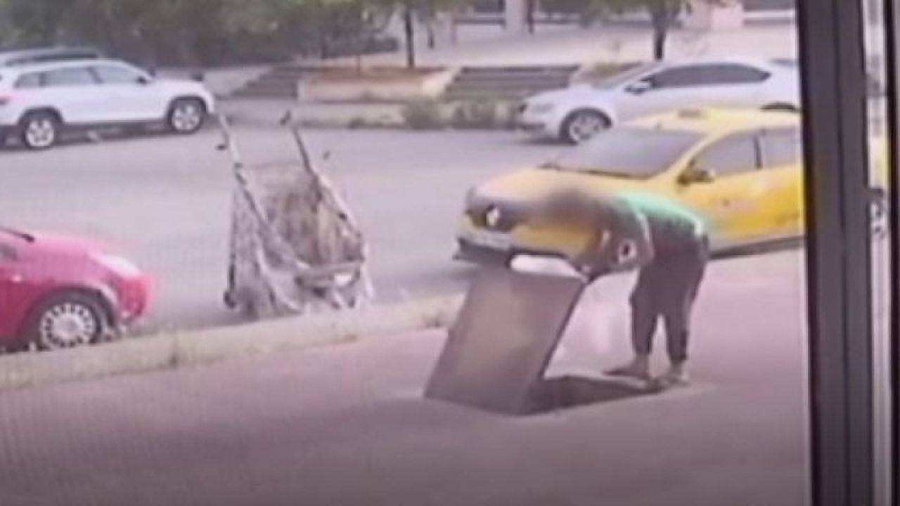 Gaziantep'te Rögar Kapakları Bile Çalınıyor! Bu Nasıl Asayiş? SON DAKİKA: Gaziantep'te rögar kapağının çalınması güvenlik kamerasına yansıdı